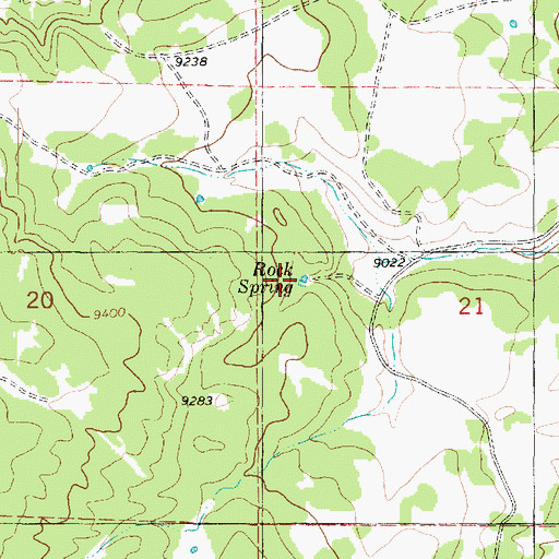 Topographic Map of Rock Spring, UT