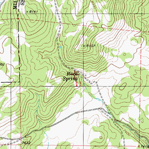 Topographic Map of Rock Spring, UT