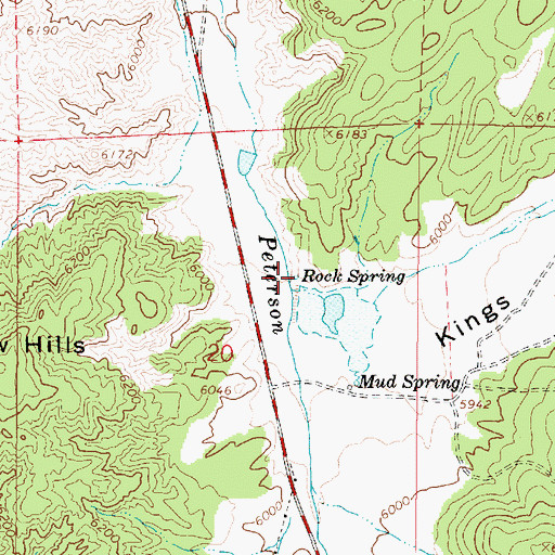 Topographic Map of Rock Spring, UT