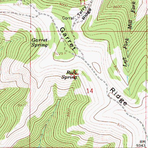 Topographic Map of Rock Spring, UT