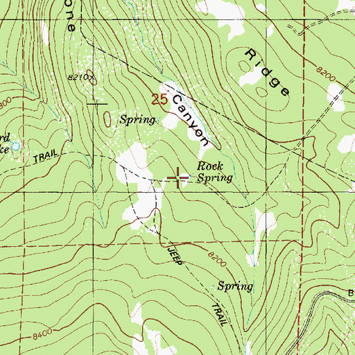 Topographic Map of Rock Spring, UT