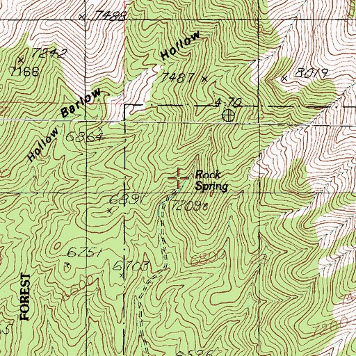 Topographic Map of Rock Spring, UT