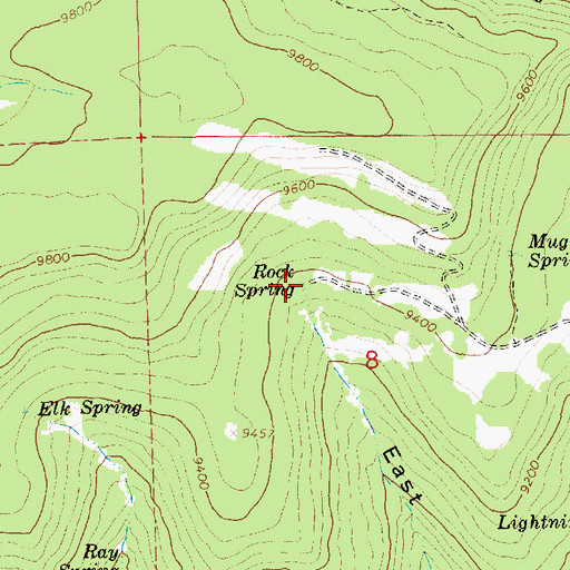 Topographic Map of Rock Spring, UT