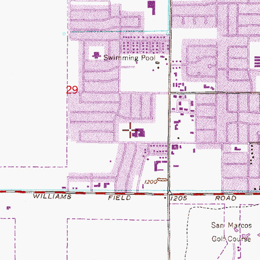 Topographic Map of Erie Elementary School, AZ