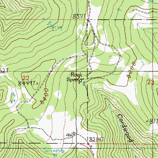 Topographic Map of Rock Spring, UT