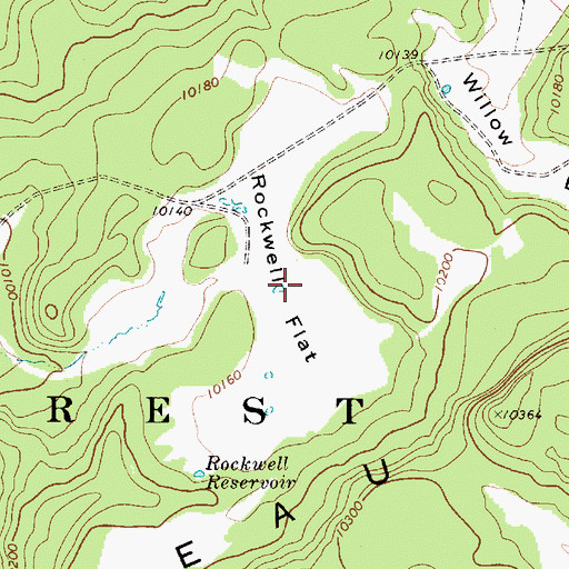 Topographic Map of Rockwell Flat, UT