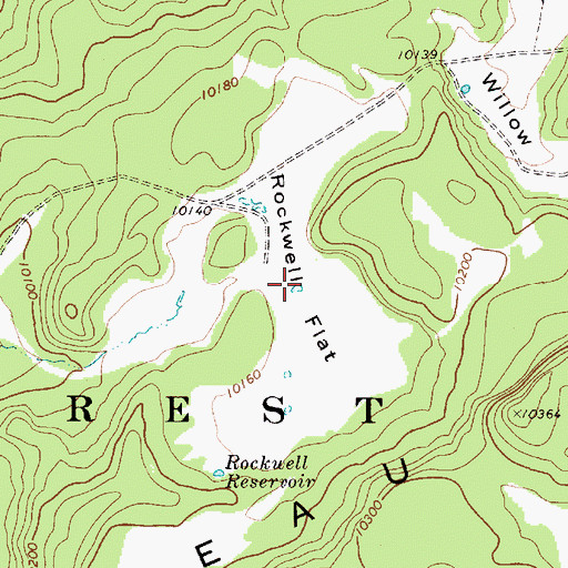 Topographic Map of Rockwell Reservoir, UT