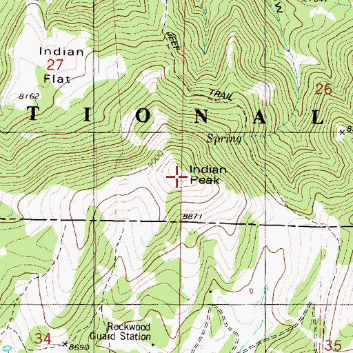 Topographic Map of Indian Peak, UT