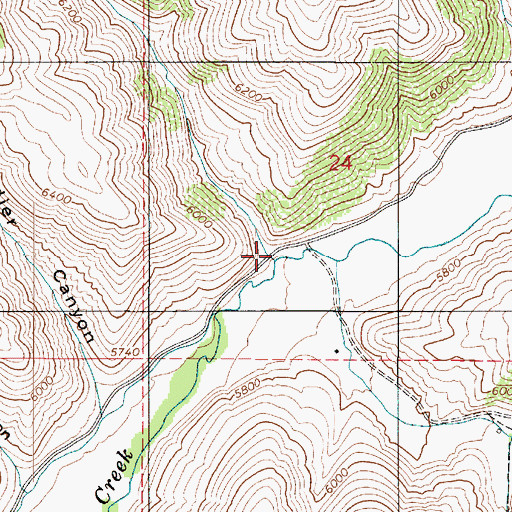 Topographic Map of Rocky Canyon, UT