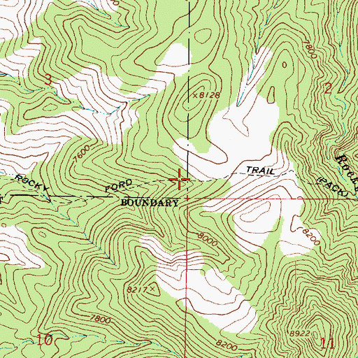 Topographic Map of Rocky Ford Trail, UT