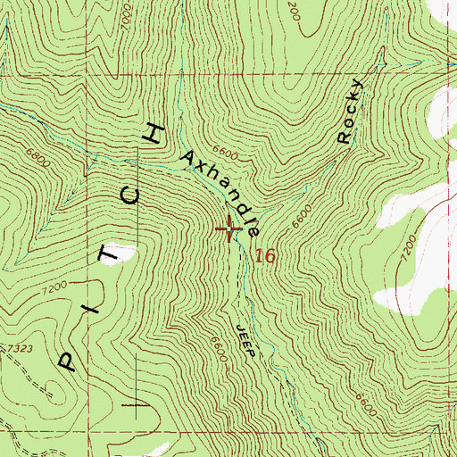 Topographic Map of Rocky Gulch, UT