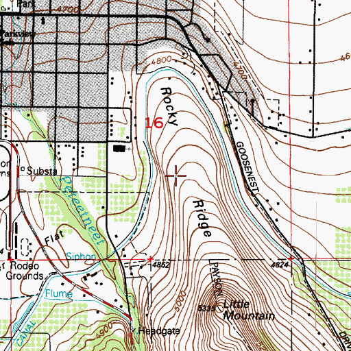 Topographic Map of Rocky Ridge, UT