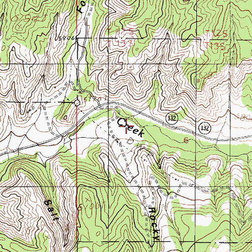 Topographic Map of Rocky Ridge Canyon, UT