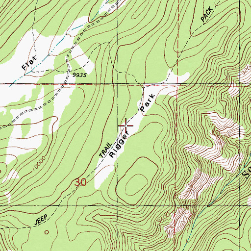 Topographic Map of Rigger Park, UT