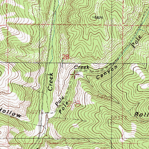 Topographic Map of Rolley Canyon, UT