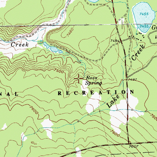 Topographic Map of Ross Spring, UT