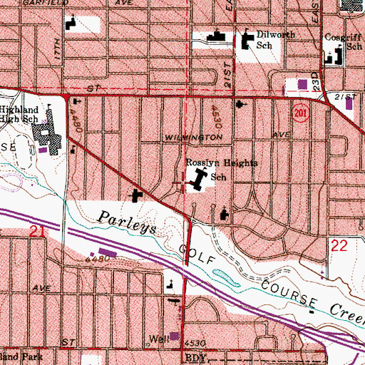 Topographic Map of Salt Lake School for the Performing Arts, UT