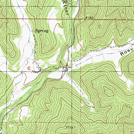 Topographic Map of Rosy Canyon, UT