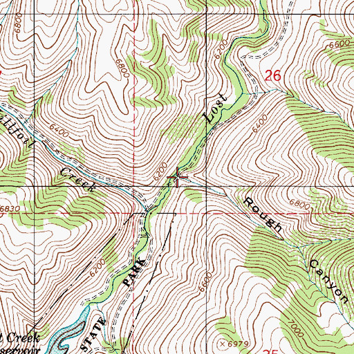 Topographic Map of Rough Canyon, UT