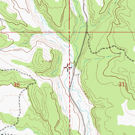 Topographic Map of Rough Hollow, UT