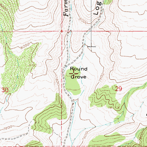 Topographic Map of Round Grove, UT
