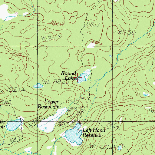 Topographic Map of Round Lake, UT