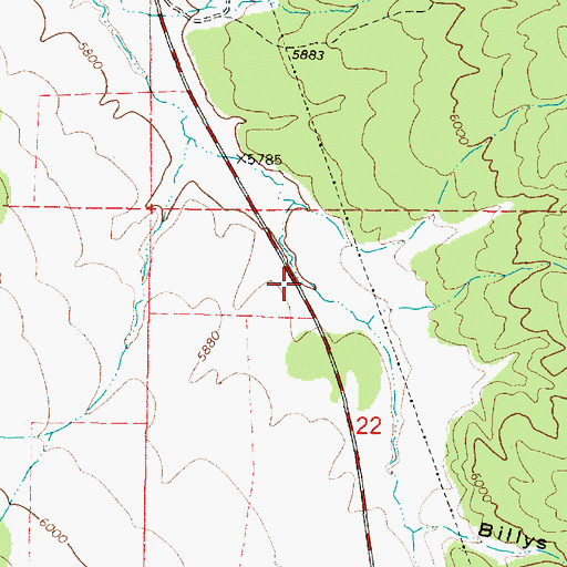 Topographic Map of Round Valley, UT