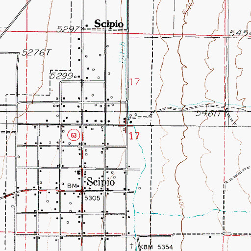 Topographic Map of Round Valley Creek, UT