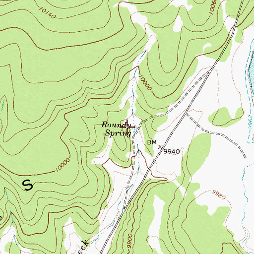Topographic Map of Roundy Spring, UT