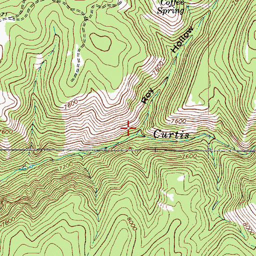 Topographic Map of Roy Hollow, UT