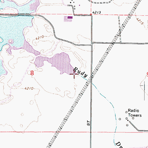 Topographic Map of Rudy Drain, UT
