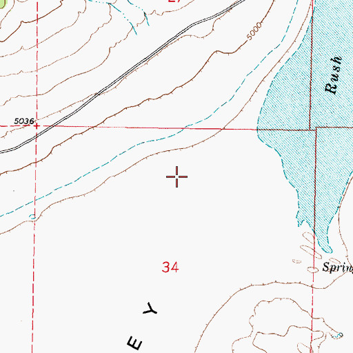 Topographic Map of Rush Valley, UT