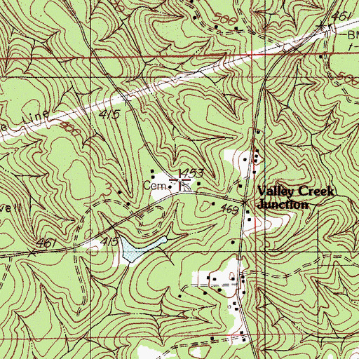Topographic Map of Bethel School (historical), AL