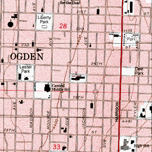 Topographic Map of Sacred Heart Academy, UT