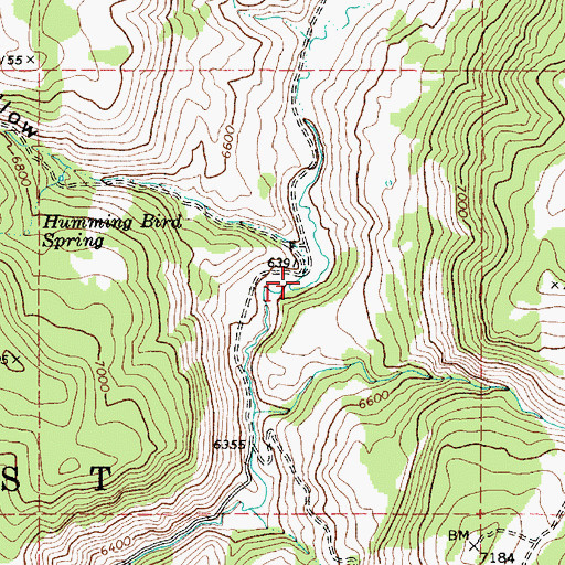 Topographic Map of Saddle Creek, UT