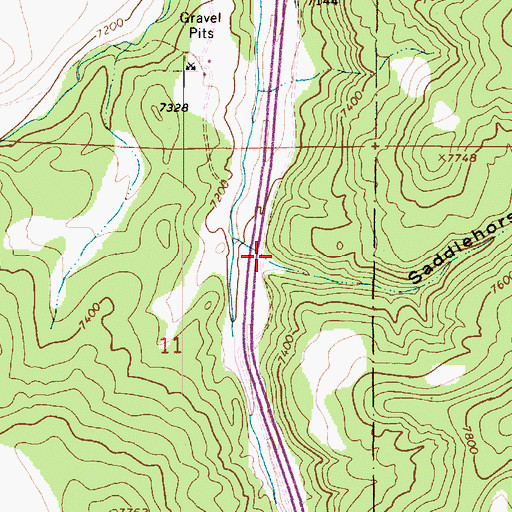 Topographic Map of Saddlehorse Canyon, UT