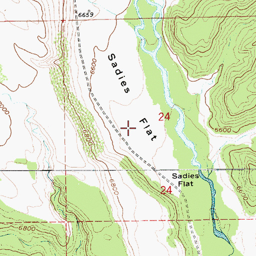 Topographic Map of Sadies Flat, UT