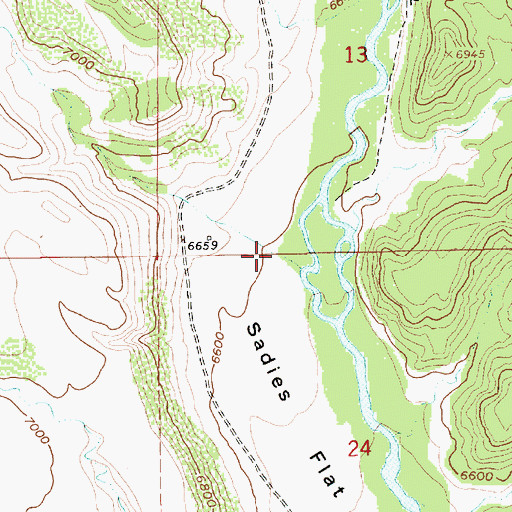 Topographic Map of Sadies Hollow, UT