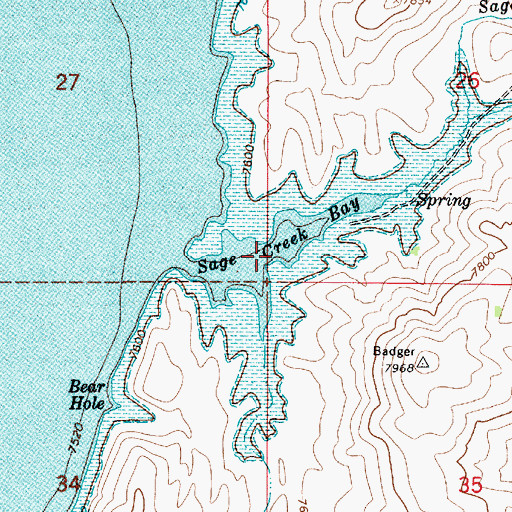 Topographic Map of Sage Creek, UT