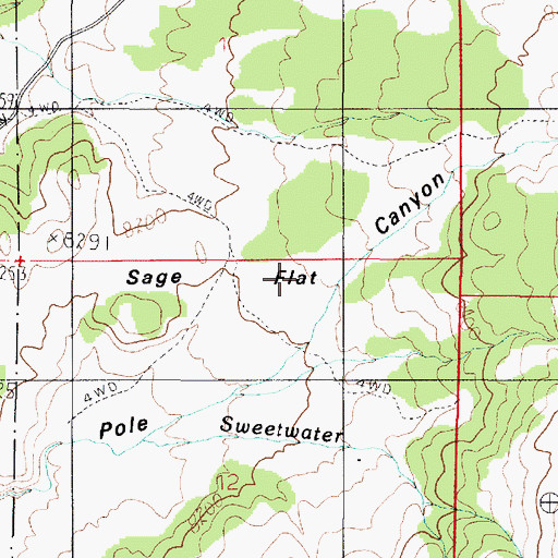 Topographic Map of Sage Flat, UT