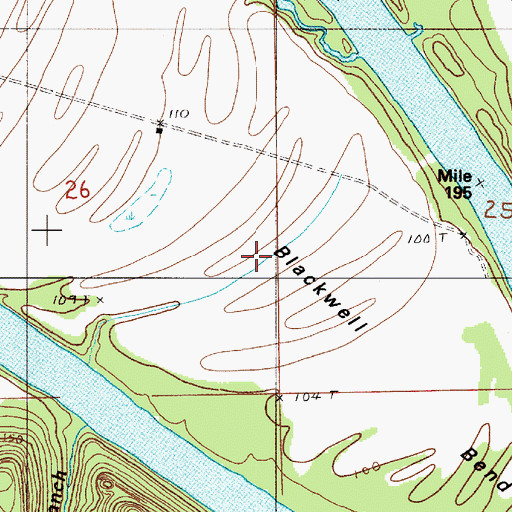 Topographic Map of Blackwell Plantation, AL