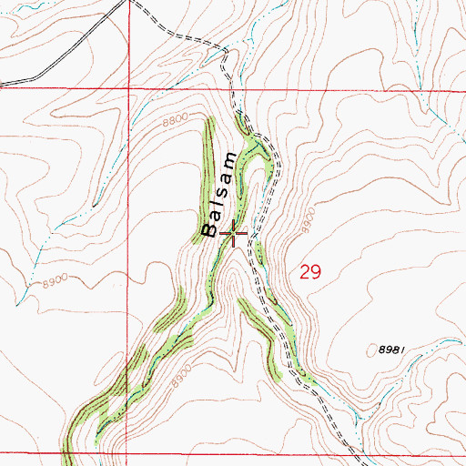 Topographic Map of Sage Hen Draw, UT