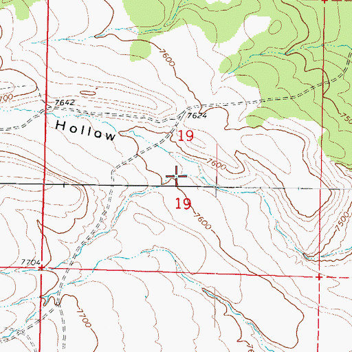 Topographic Map of Sage Hen Hollow, UT