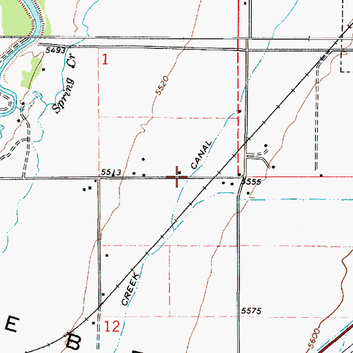 Topographic Map of Sagebrush and Spring Creek Canal, UT