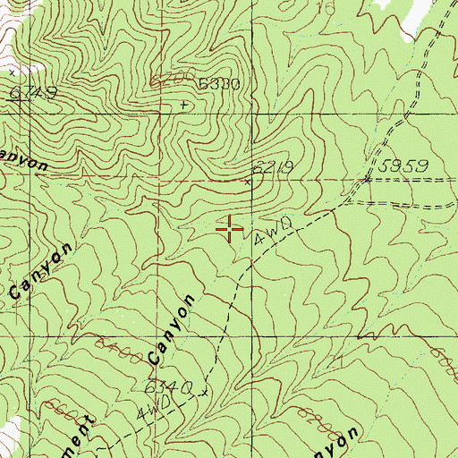 Topographic Map of Saint Jeor Canyon, UT