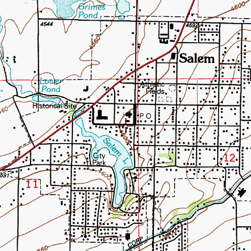 Topographic Map of Salem, UT