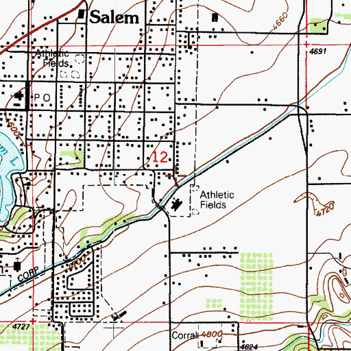 Topographic Map of Salem Canal, UT