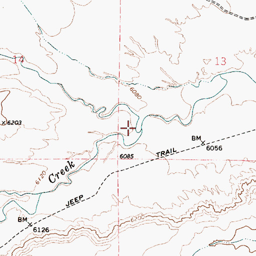 Topographic Map of Saleratus Creek, UT