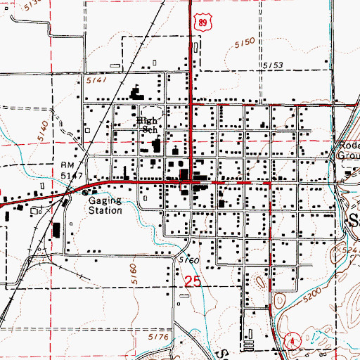 Topographic Map of Salina, UT