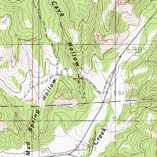 Topographic Map of Salt Cave Hollow, UT